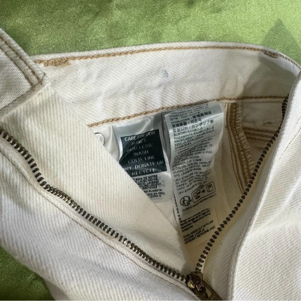 Levi’s Cream Jean Midi Skirt - Picture 4 of 8